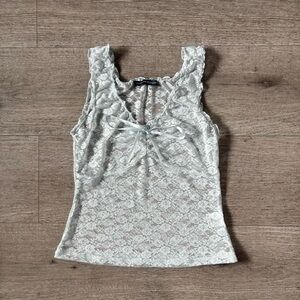 brandy melville blue lace cami top